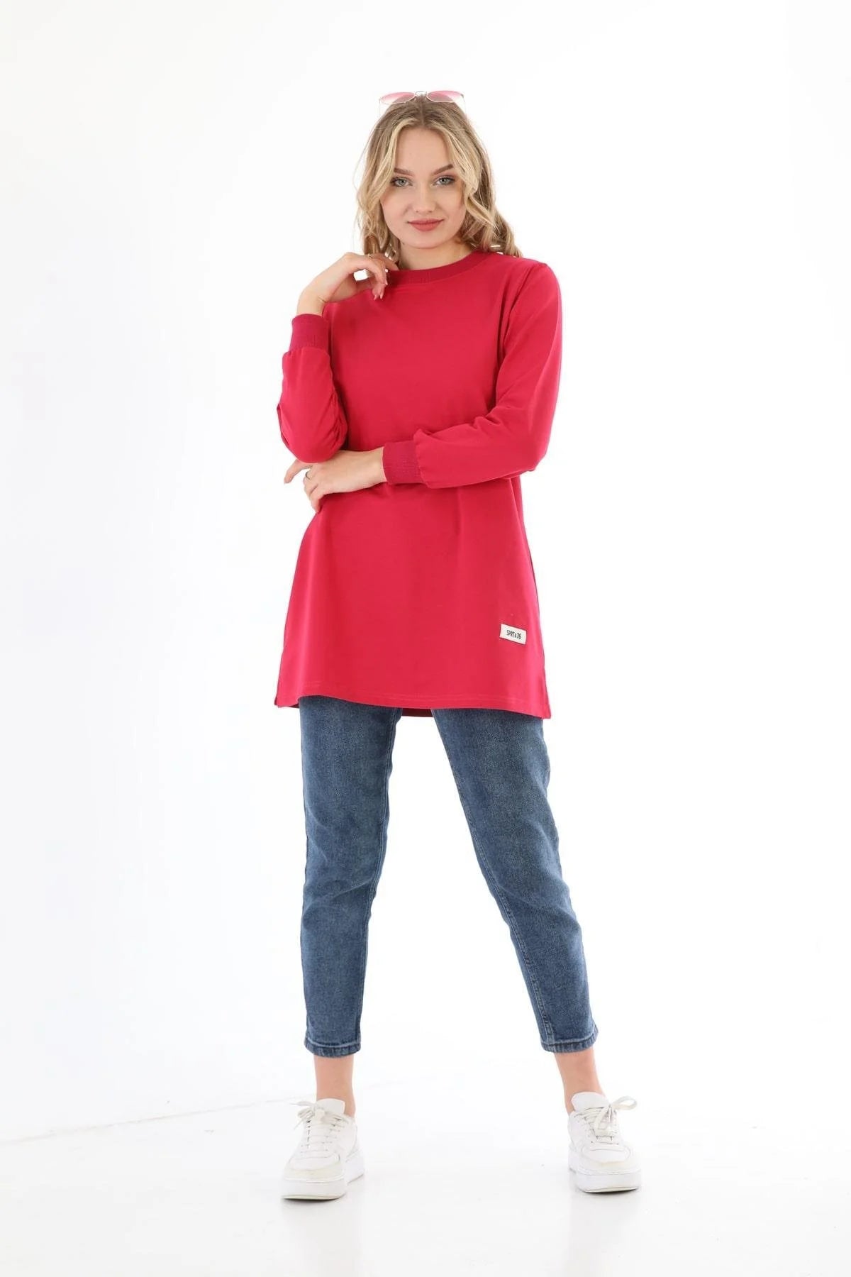 Elif Okur Tesettür Tunik Fuşya